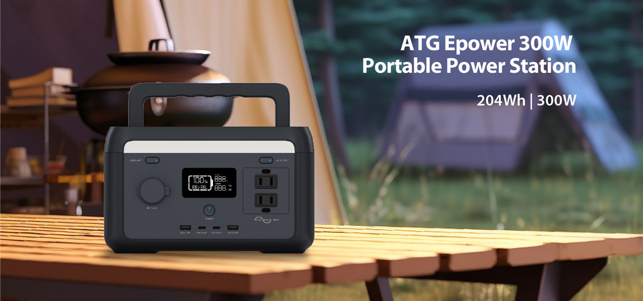 ATG Epower 300W Portable Power Station, 204Wh