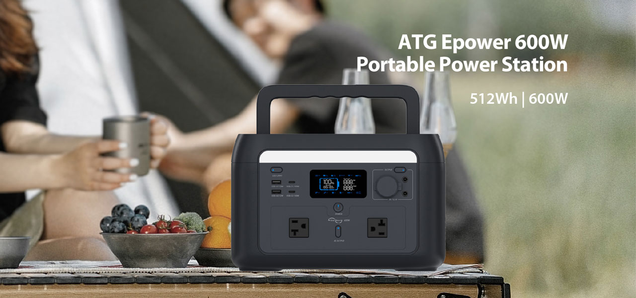 ATG Epower 600W Portable Power Station, 512 Wh