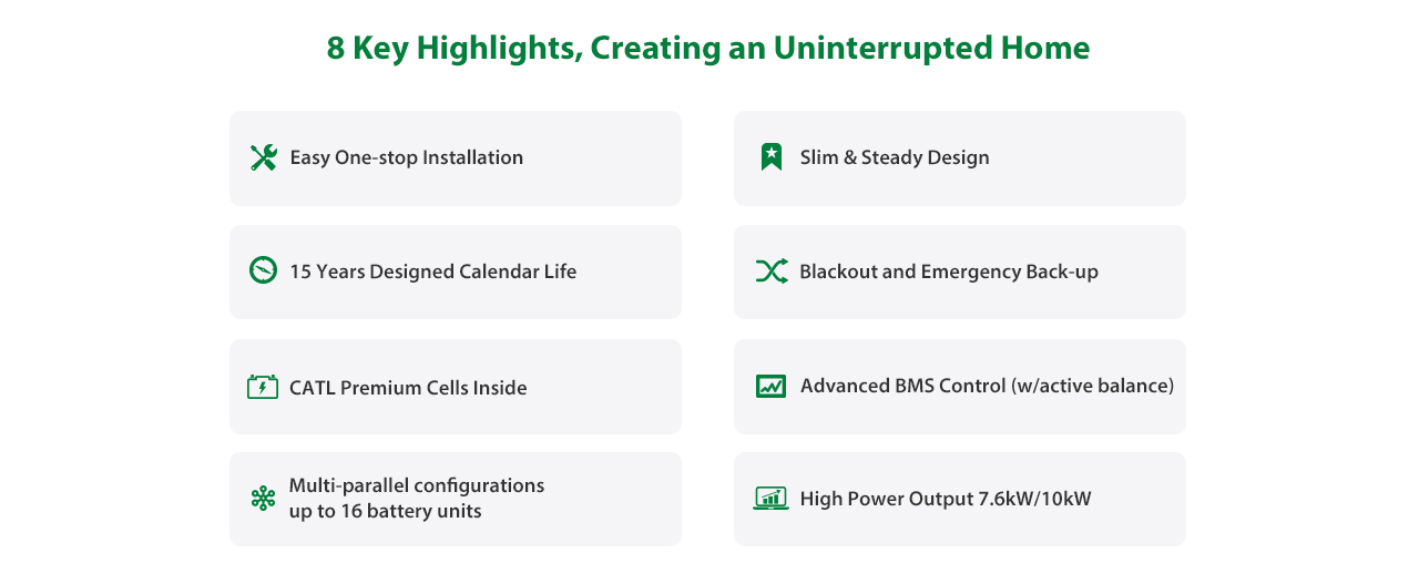 Easy one-stop installation, 15 years designed calendar life, CATL premium cells